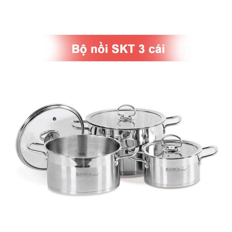 Nồi inox SANKA TECH 3 đáy - 3 món